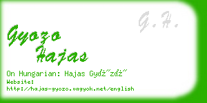 gyozo hajas business card